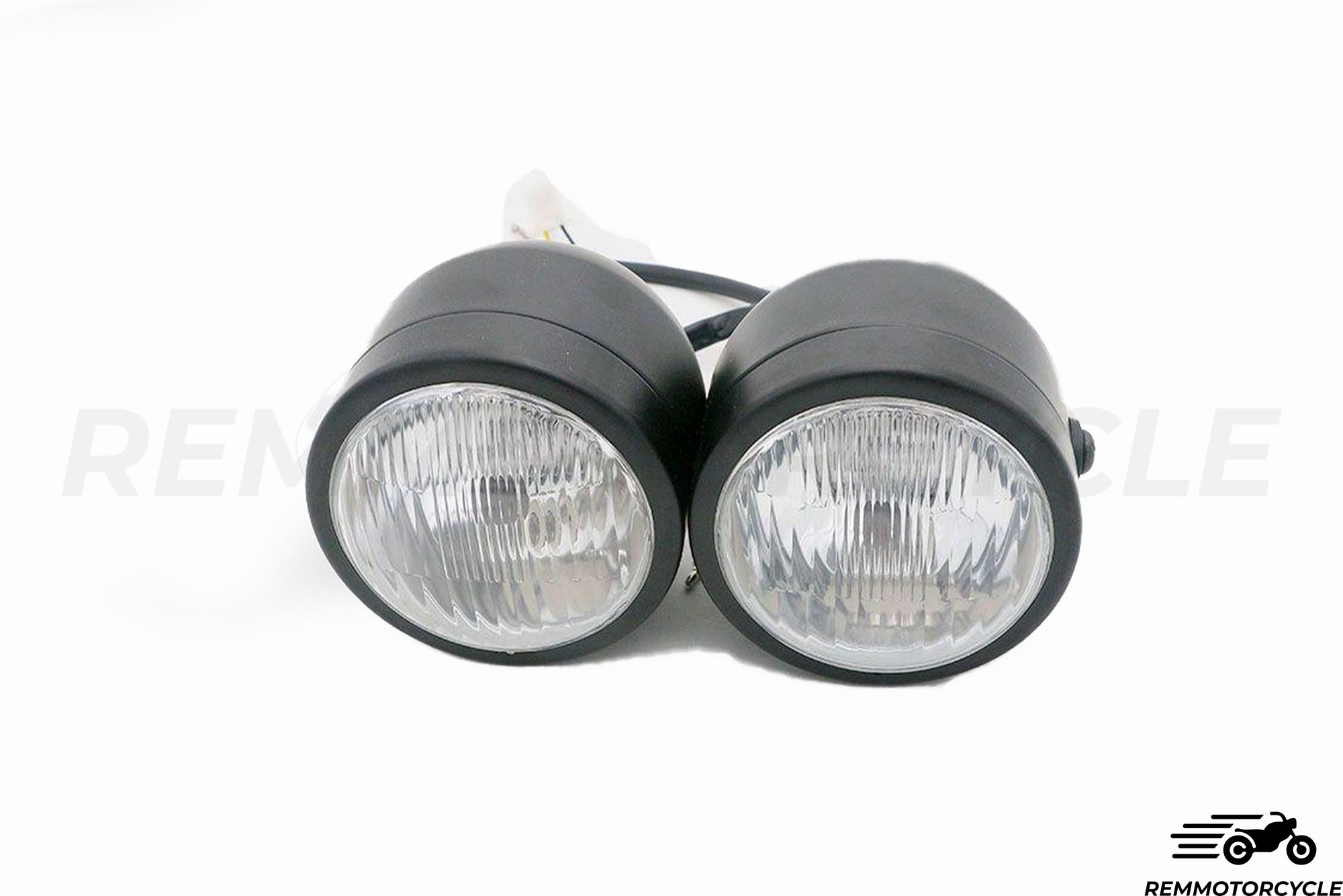 Double optical headlight Black