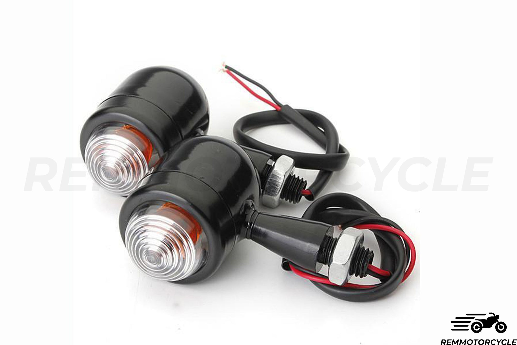 Par av LED -svarta kulindikatorer eller krom olika linser