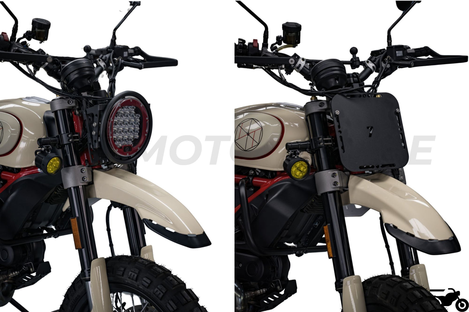 Koplamp met vorkkop Ducati Scrambler x Desert Sled AVENTURE
