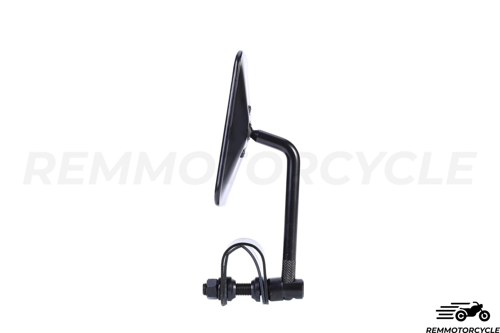 Retro Classic Black Square Rear view mirror with handlebar support