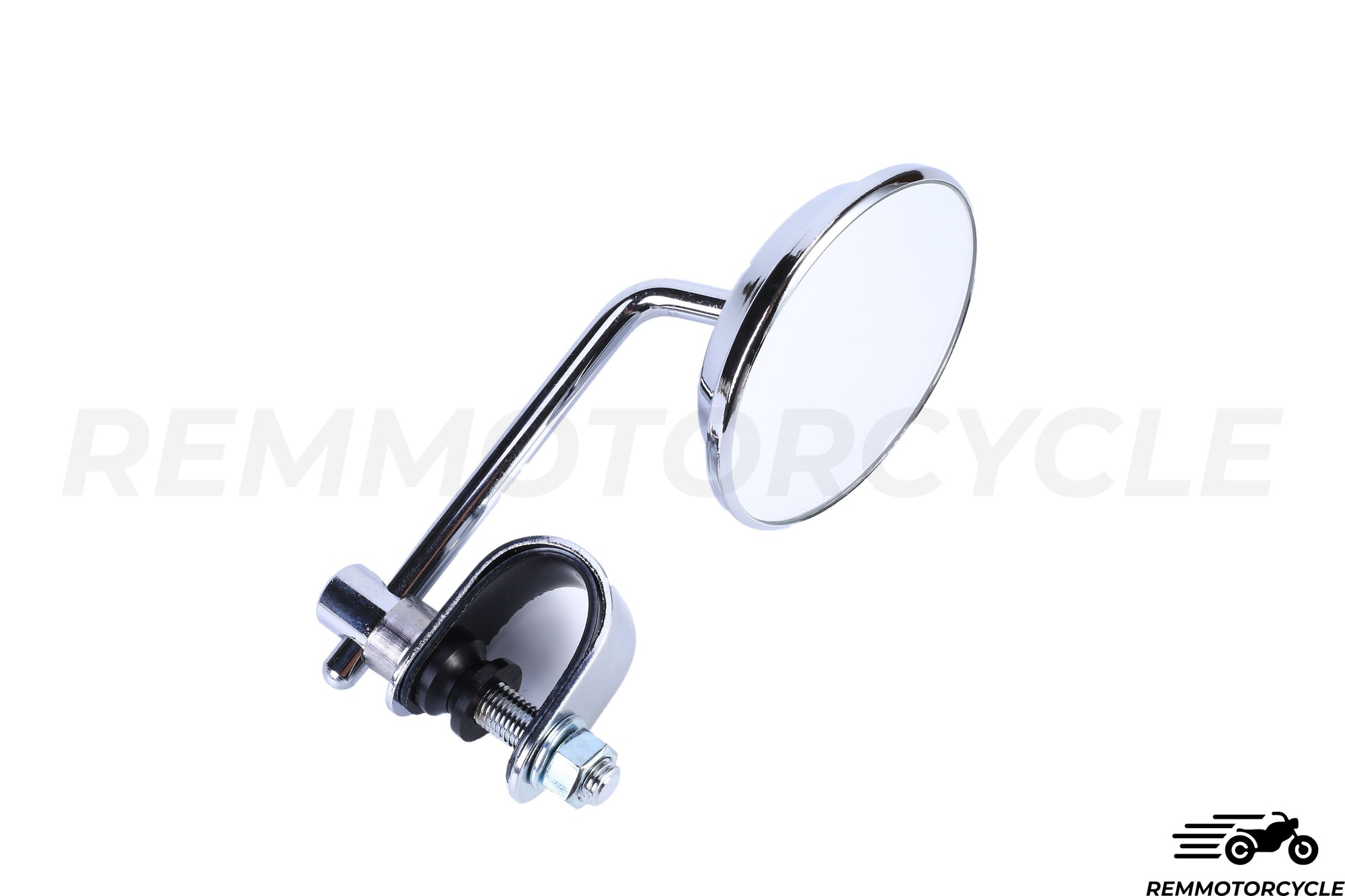 Round Retro Classic Chrome mirror with support