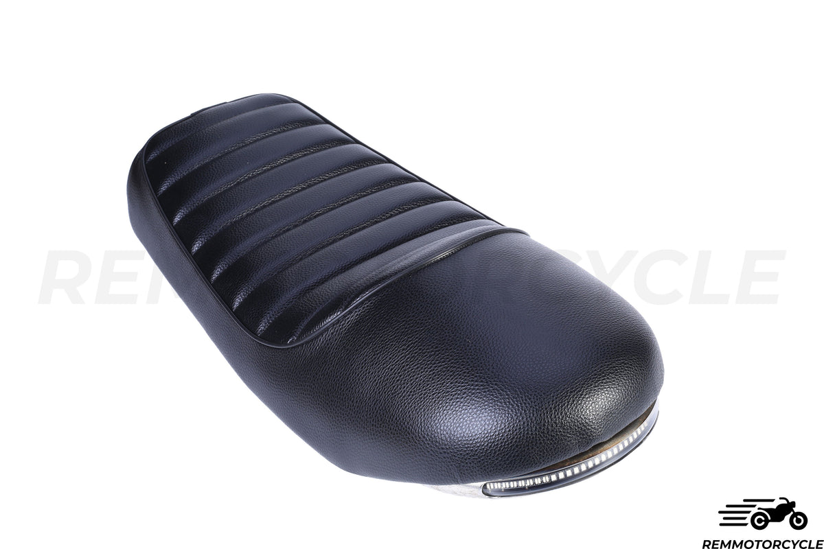 Saddle Cafe Racer with rear loop and integrated LED lights for XJR