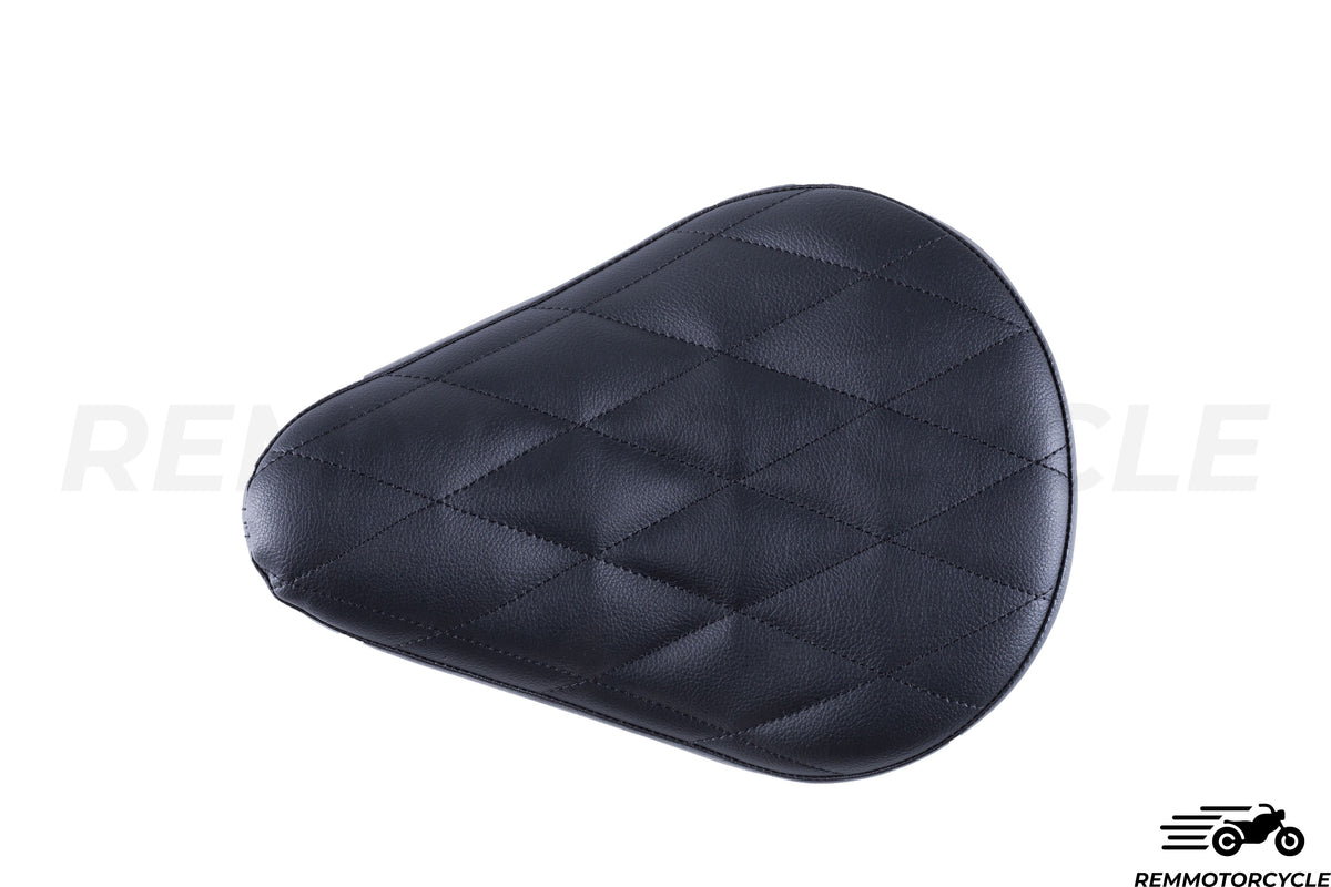 Selle Bobber Noir - Coutures Losanges