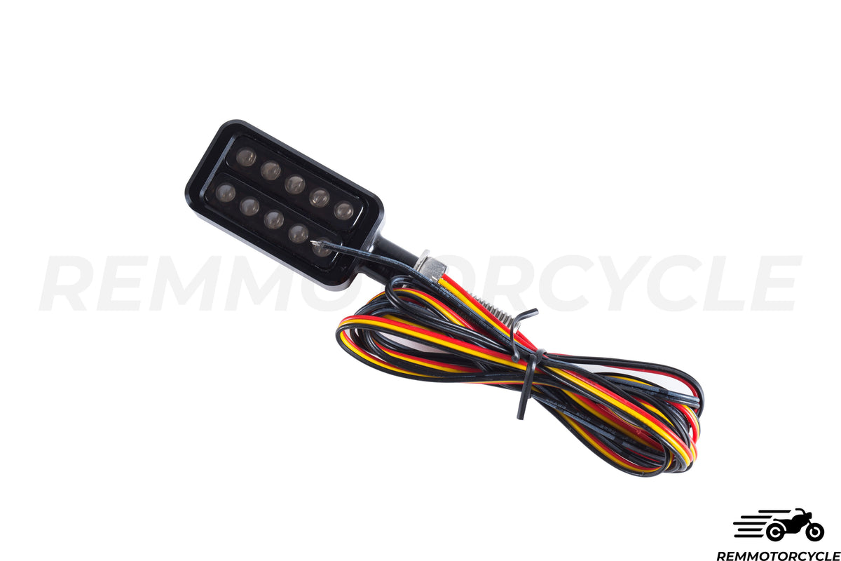Rear Lights &amp;amp; Turn Signals Motorcycle Aluminum Black Approved