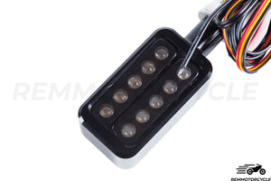 Rear Lights &amp; Turn Signals Motorcycle Aluminum Black Approved