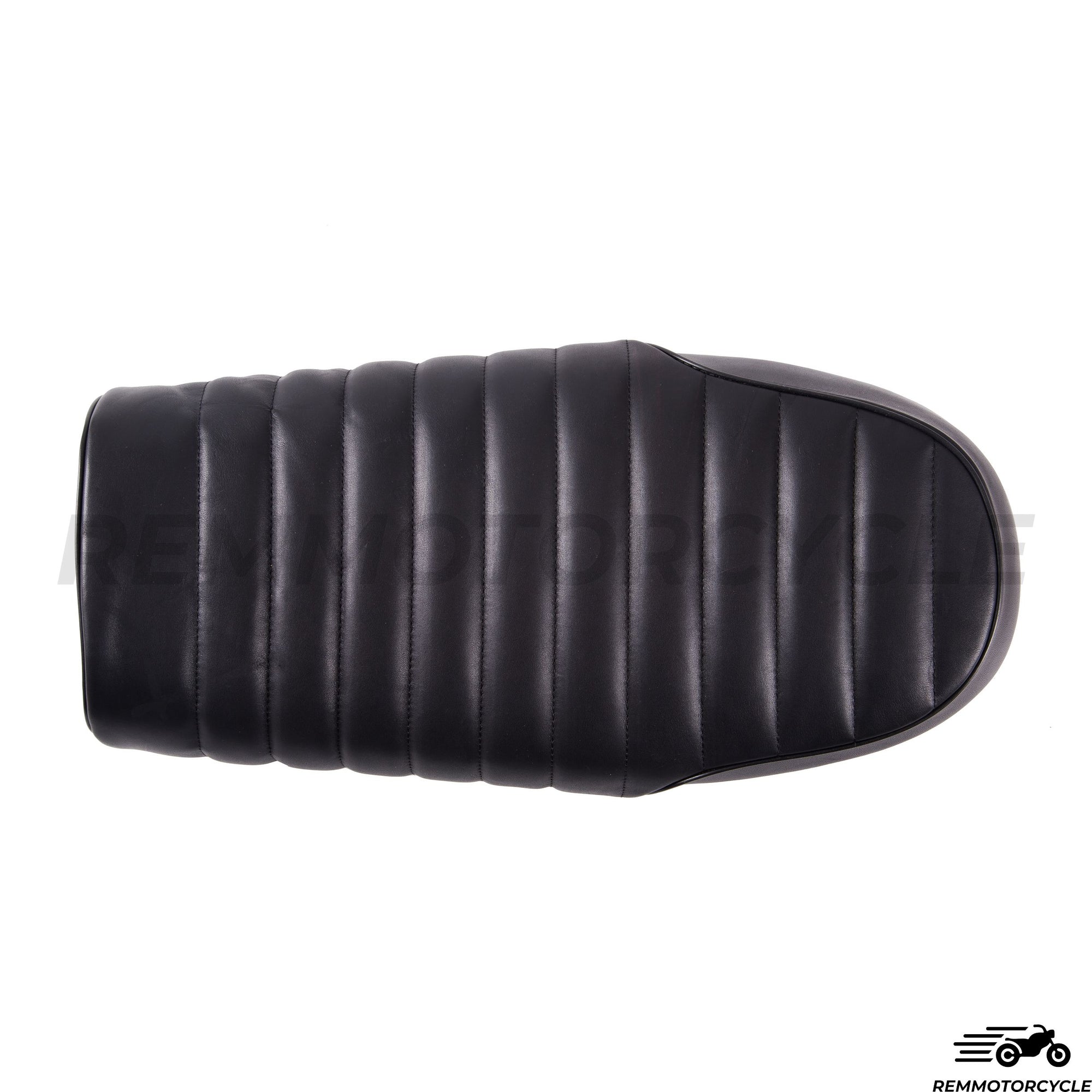 True Black Leather Saddle Vintage Flat