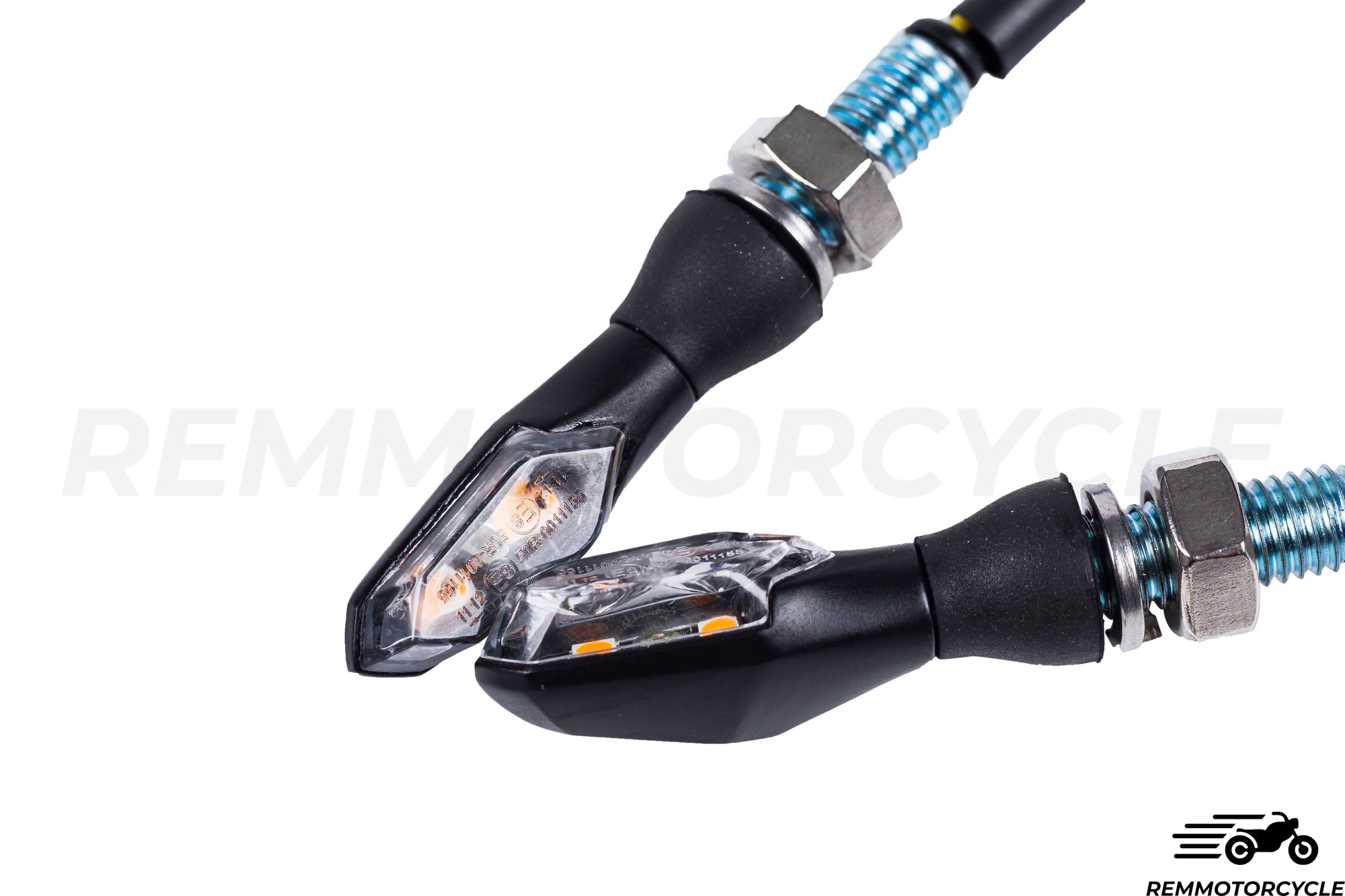 Mini black approved motorcycle turn signals
