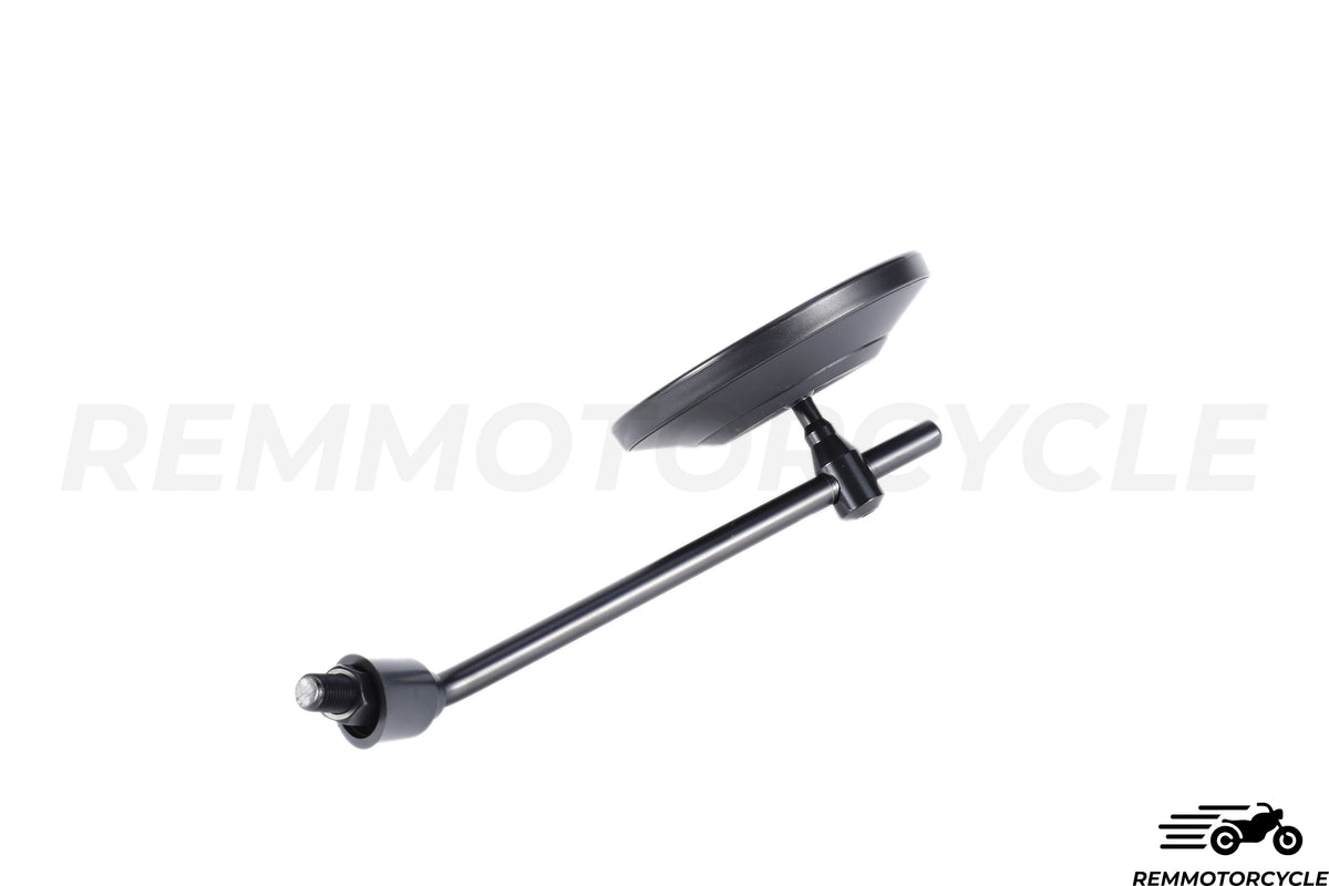 Coppia di Specchietti Retrovisori Neri Rotondi 22 mm 