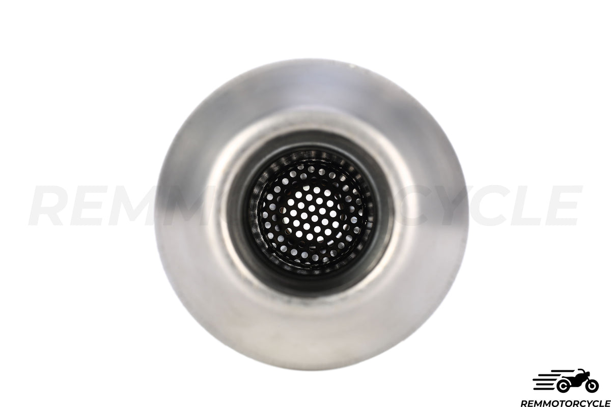 Megaphon Auspuff Cafe Racer Edelstahl mit Schikane