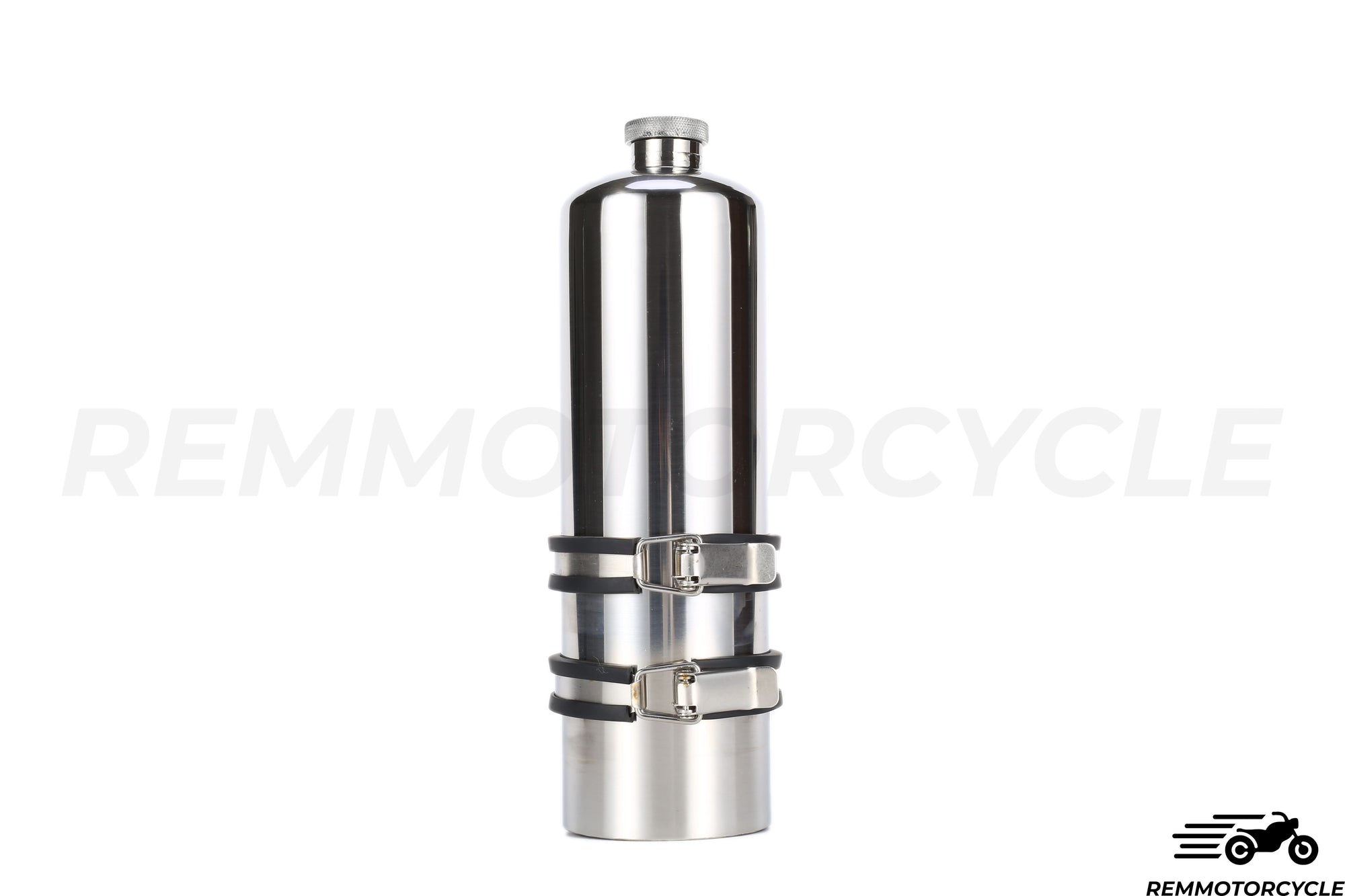Additional reservoir motorcycle type bottle in aluminum cap 1.5 l with support