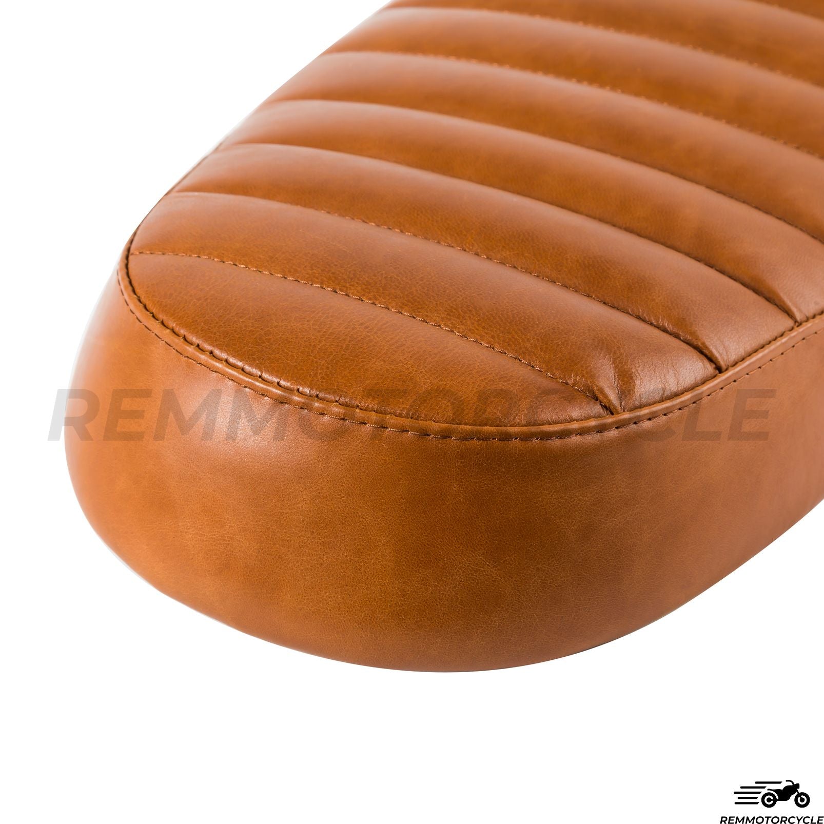 Klar vintage platt vintage ljusbrunt läder sadel
