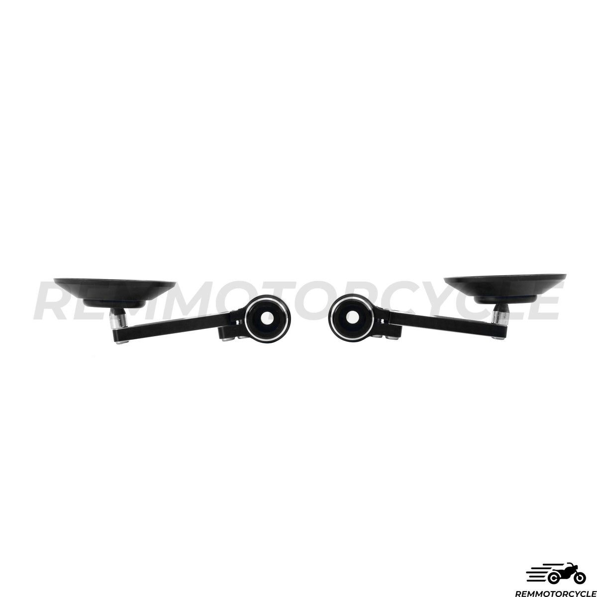 Specchietti Retrovisori da Manubrio Nero Rotondi CNC 2.0 