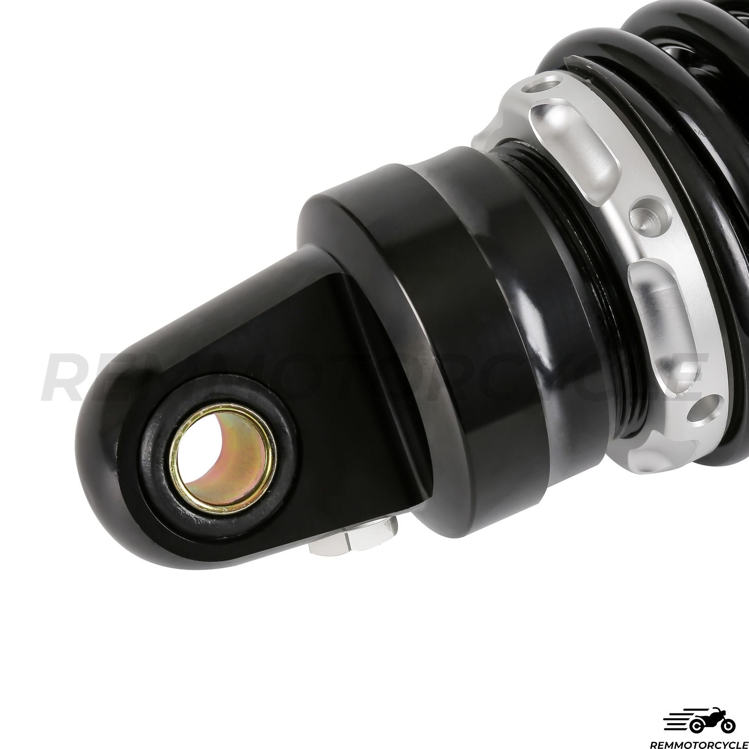 Amortisseur moto réglable supérieur noir et argent