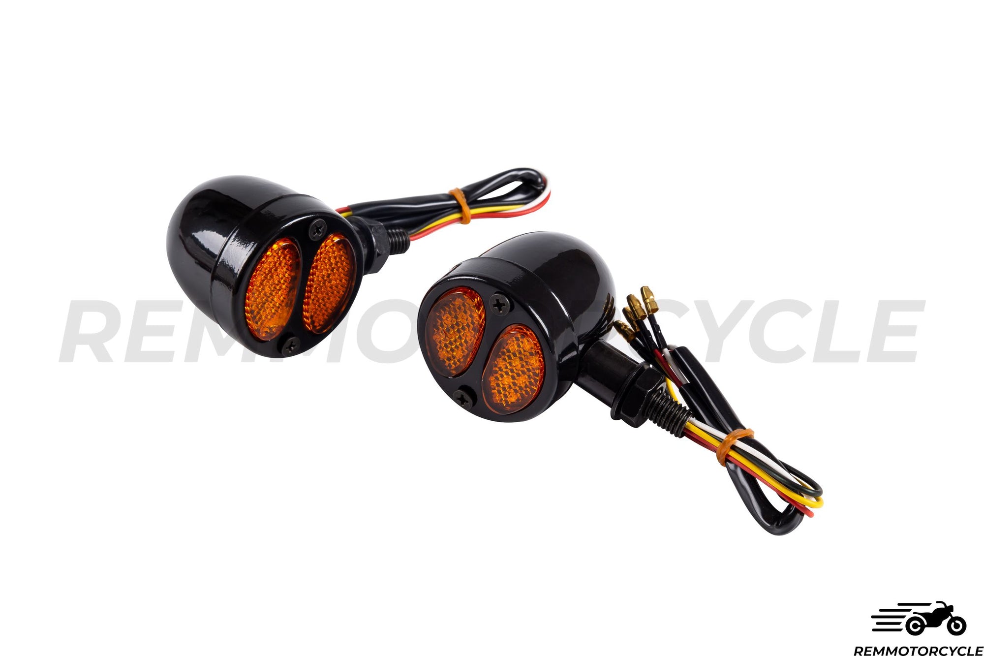 Black motorcycle rear lights & indicators