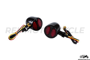 Motorcycle Rear Lights &amp; Turn Signals Black