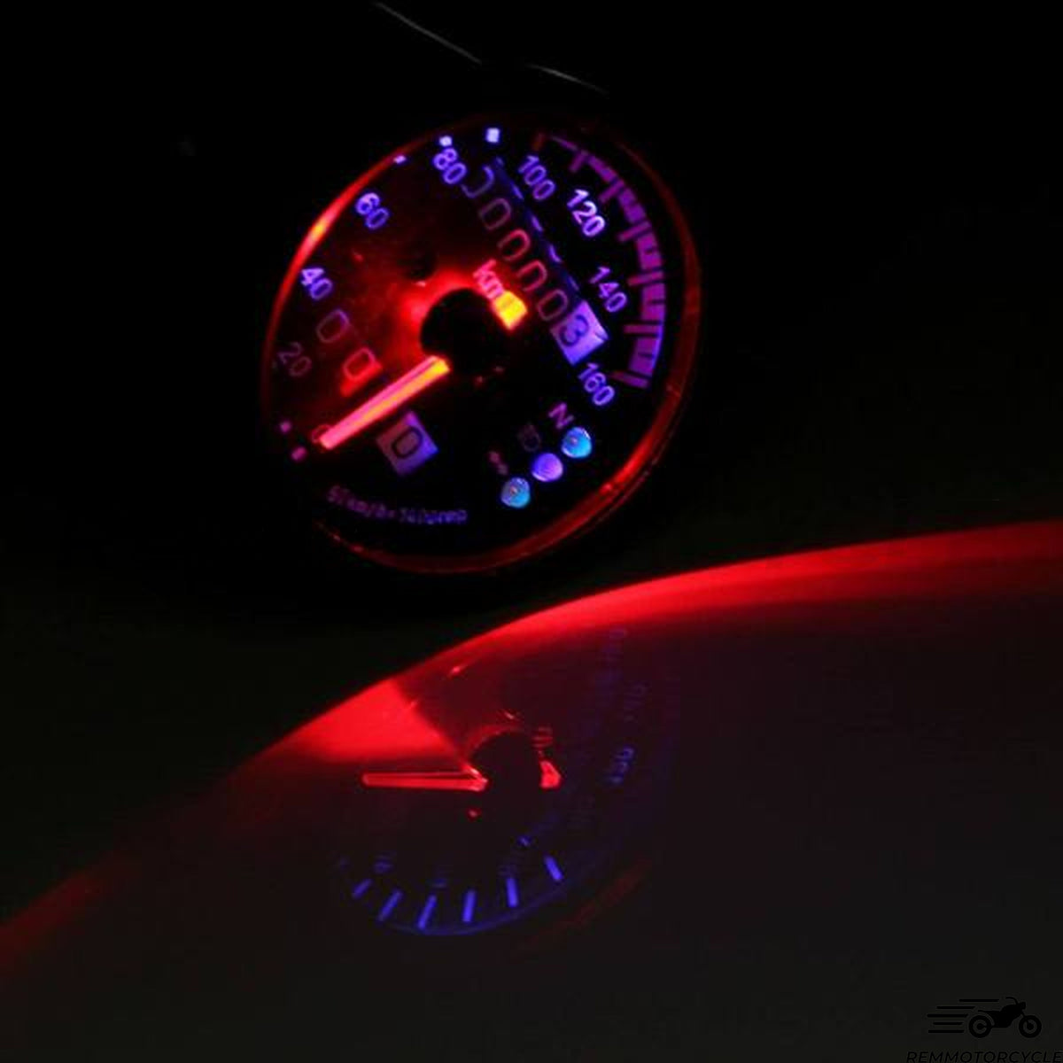 Contachilometri Moto Km/h Nero Sfondo Nero 