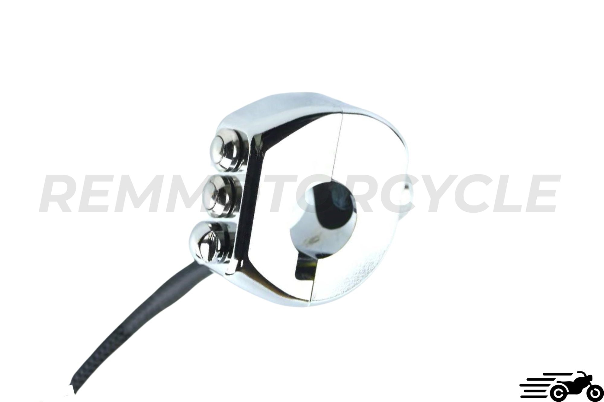 Butang Commodo Moto CNC 3 + Petunjuk Hitam atau Perak