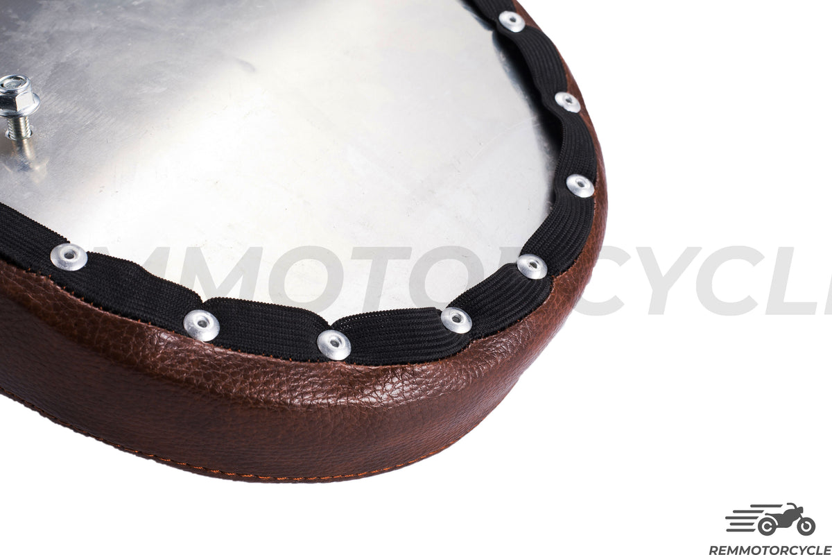 Sella marrone rialzata tipo 1 con base in metallo 50 o 60 cm 