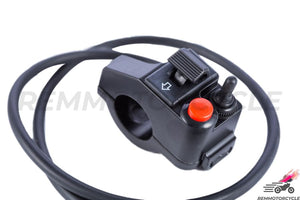 Universal Motorcycle Switch Lights, Indicators, and Horn Black or Chrome