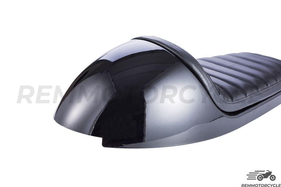 Black saddle black shell with long integrated led loop