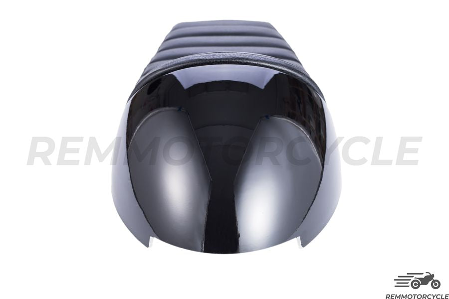 Black saddle black shell with long integrated led loop