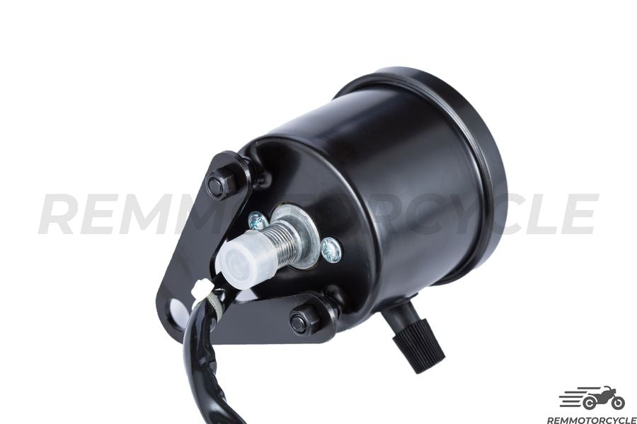 Contachilometri Moto Cafe Racer Km/h Nero Sfondo Nero 4 indicatori 