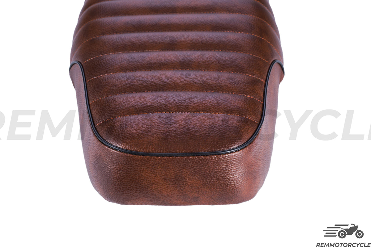 sella cafe racer biposto marrone 