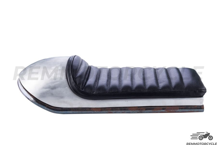 Aluminum shell saddle and leather seat