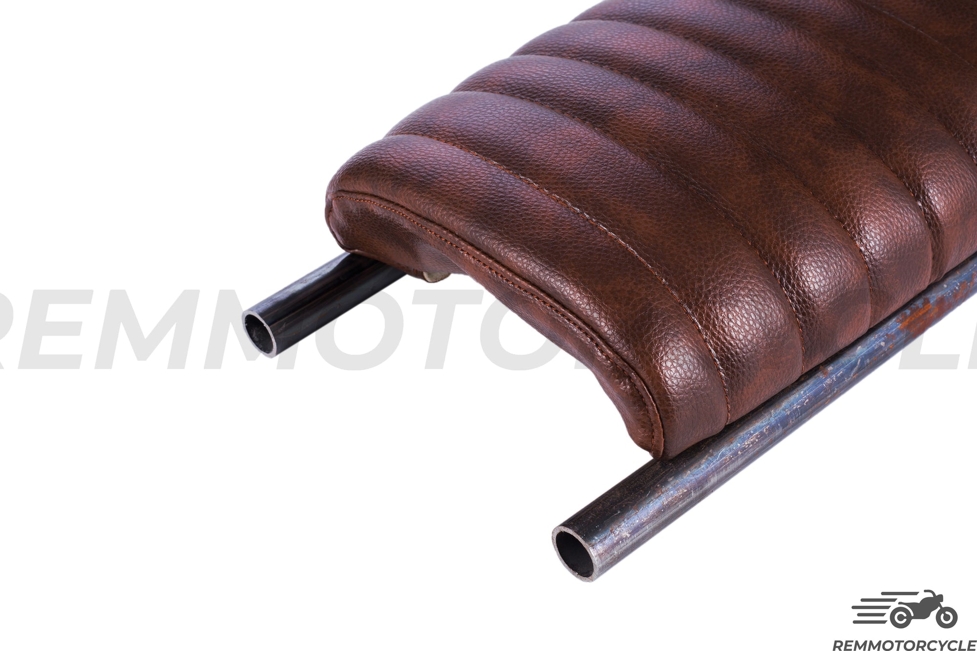 Brun sadel type 2 hævet metal baggrund 50 eller 60 cm med loop med eller uden LED