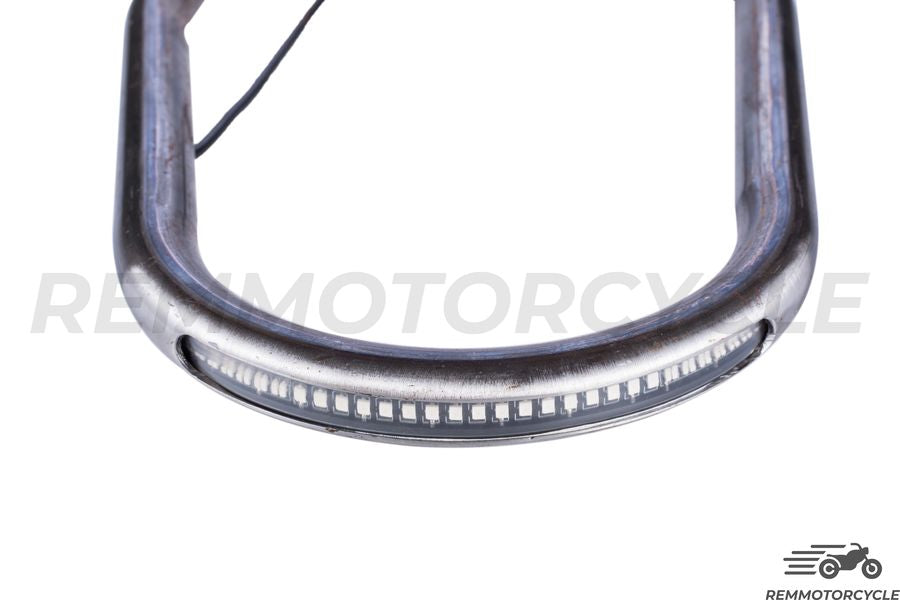 Motorcycle rear buckle with long -flat integrated led strip