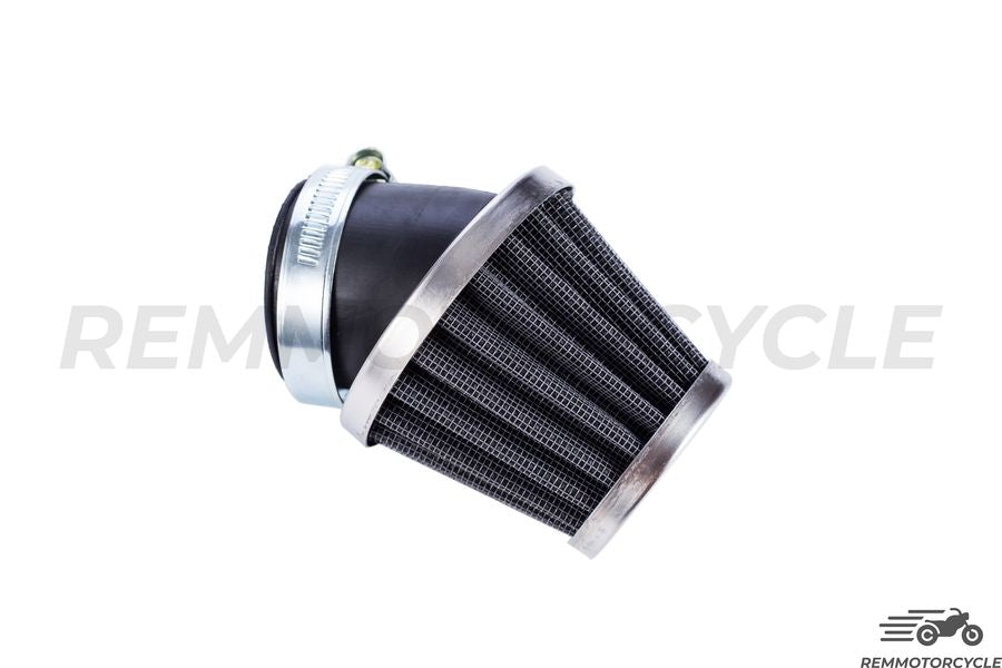Angled motorcycle air filter 35 to 50mm