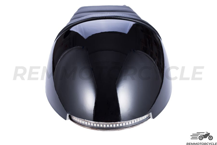 Black Saddle Black Shell met lange geïntegreerde LED -lus
