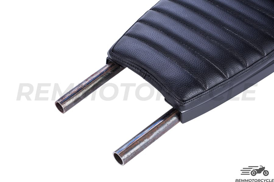 Black saddle black shell with long integrated led loop