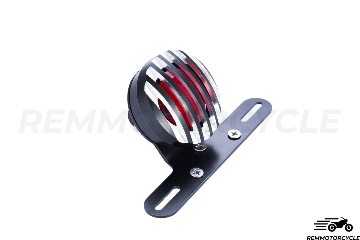 Fanale posteriore Griglia 2 CNC Argento/Nero 