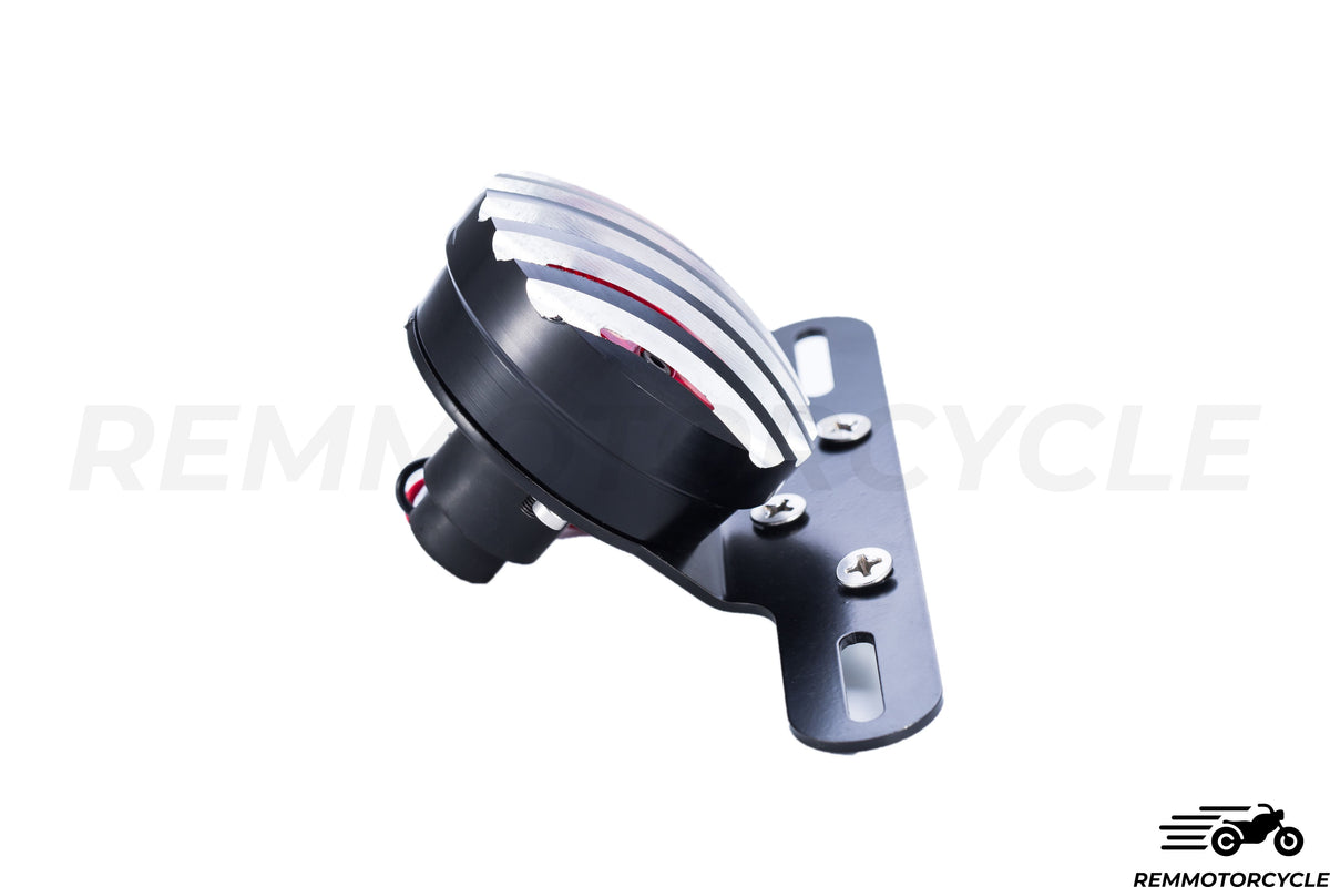 Fanale posteriore Griglia 2 CNC Argento/Nero 