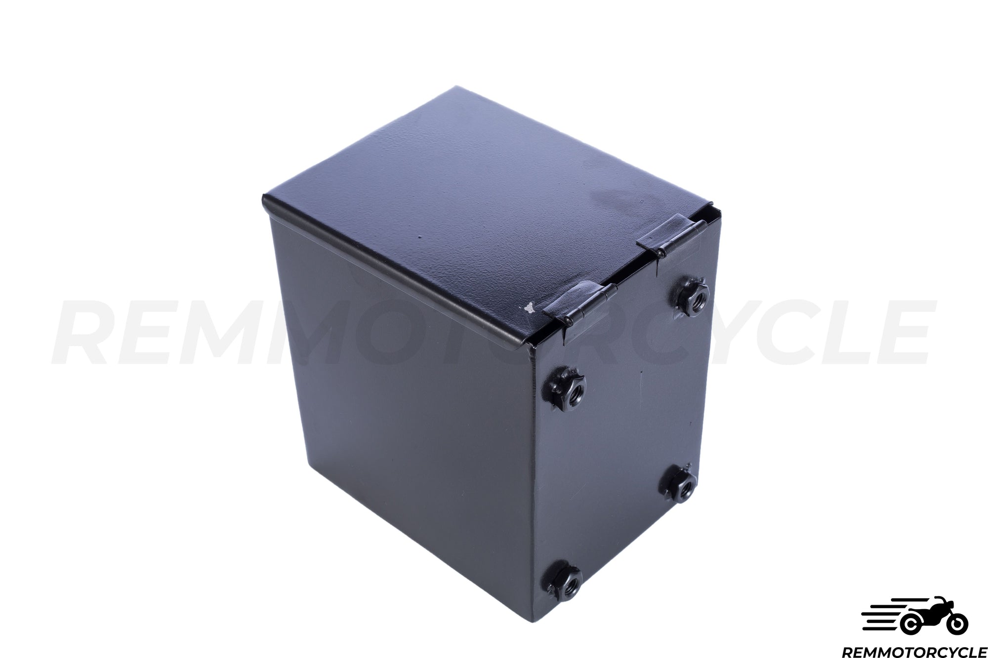 Caja de batería de motocicleta de metal negro