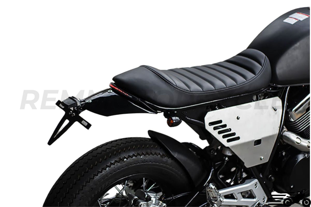 Black rear mudguard with plate support