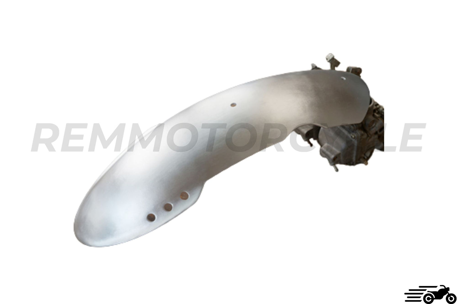 Scrambler lumpur aluminium motosikal dengan sokongan