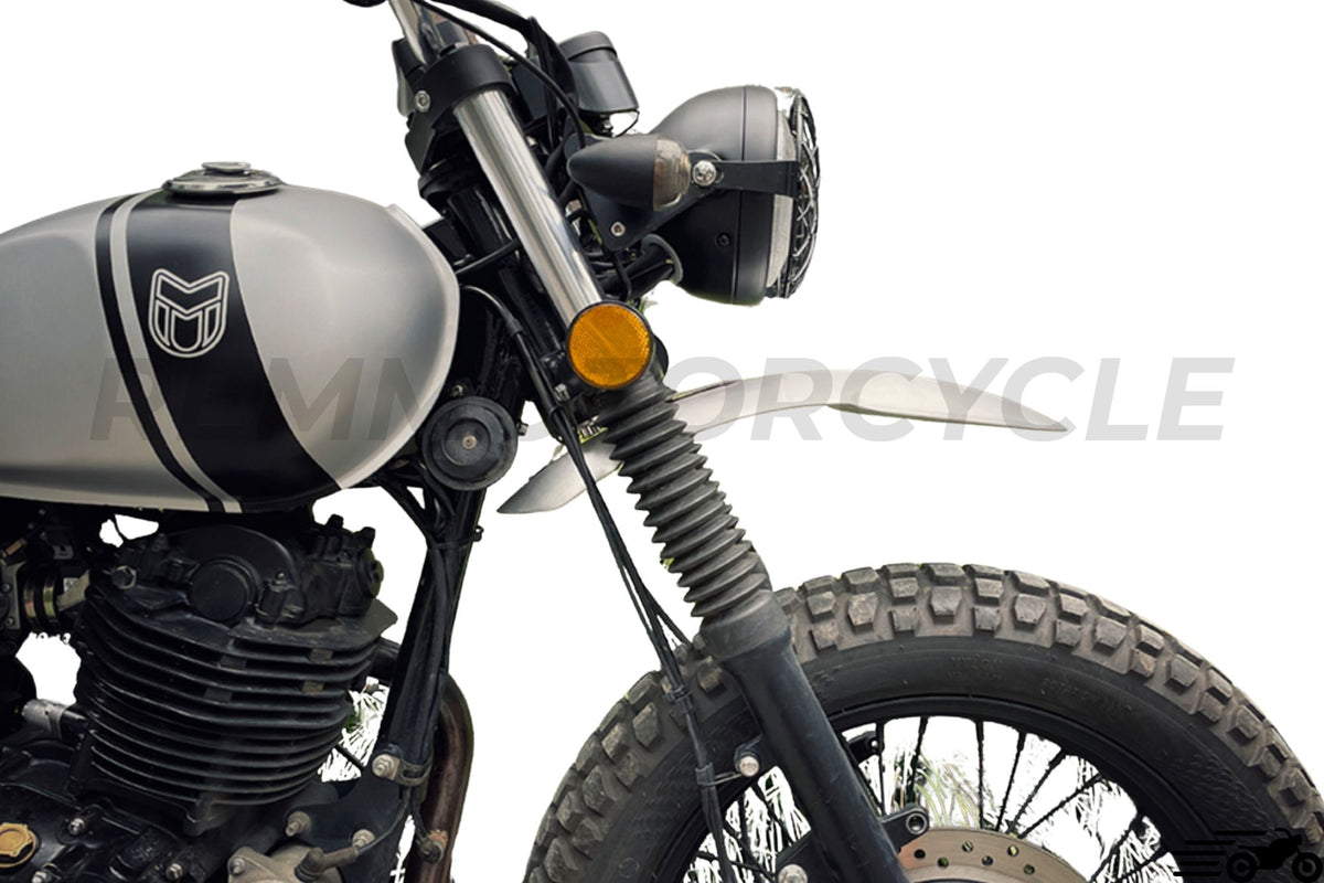 Garde-boue moto Aluminium Scrambler avec Support