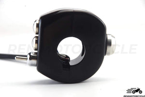3-button CNC motorcycle switch + Black or Silver indicators