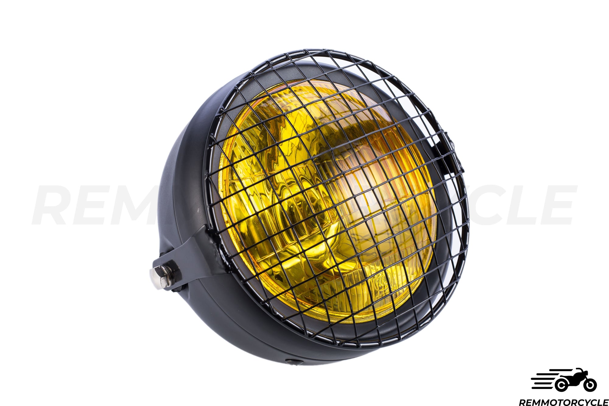 Vintage Scrambler Yellow Headlight with grille