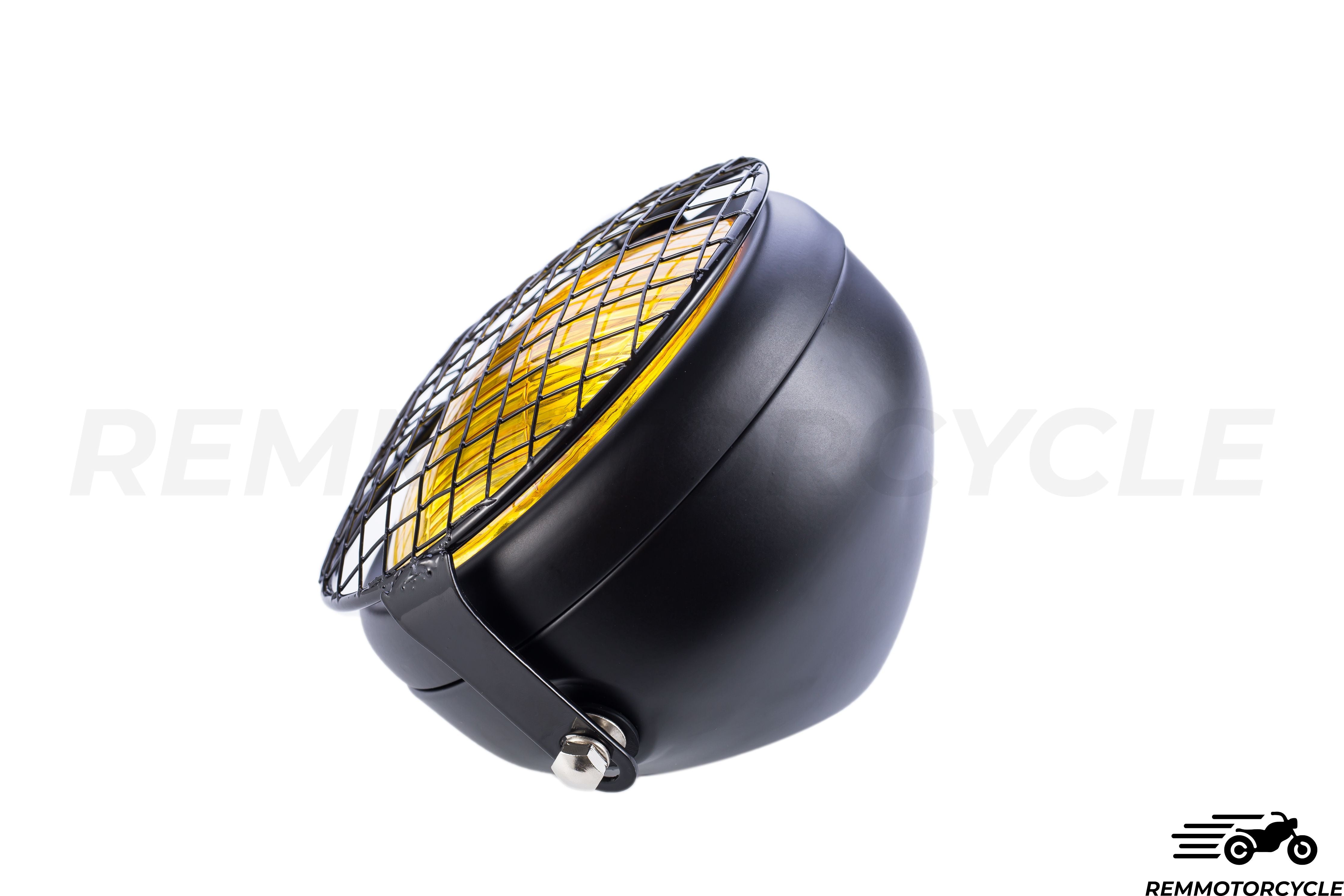 45W noir 1x - Phare de moto LED DRL H4, anneau Halo ambre clignotant, 7 45W noir 1x - Phare de moto LED DRL H4, anneau Halo ambre clignotant, 7