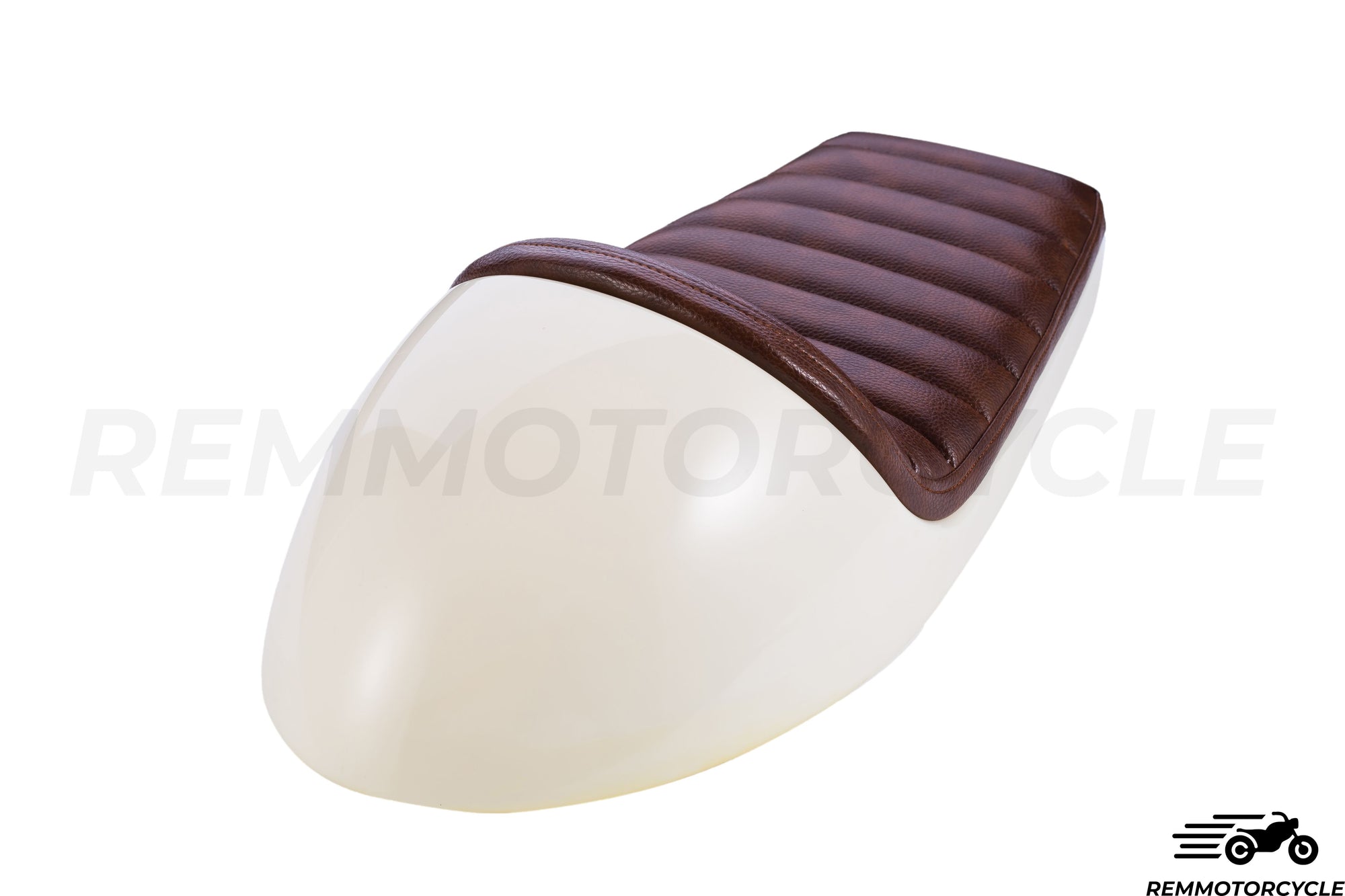 Cafe Racer Shell med brun sadel