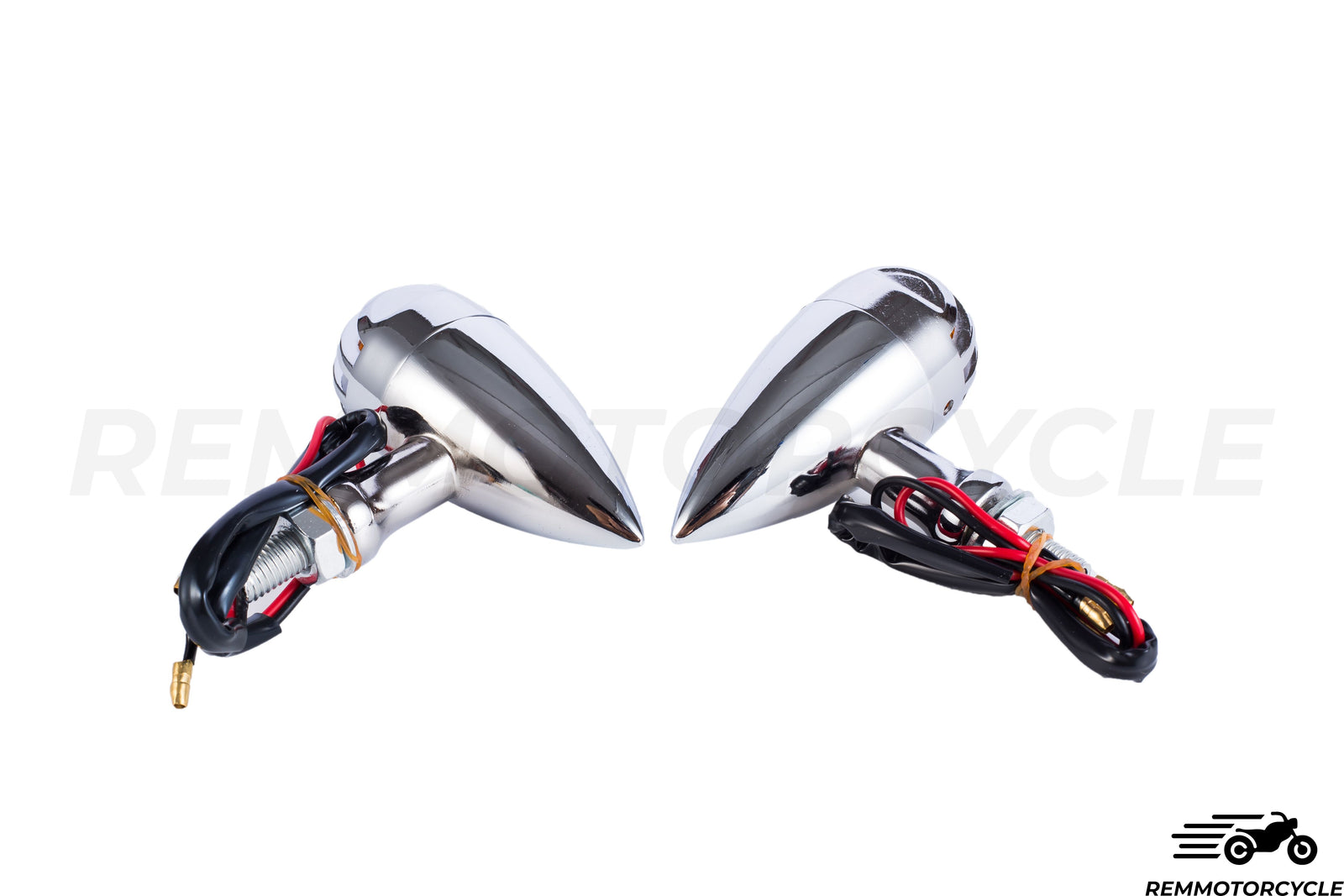 clignotant moto chromé avec Grille