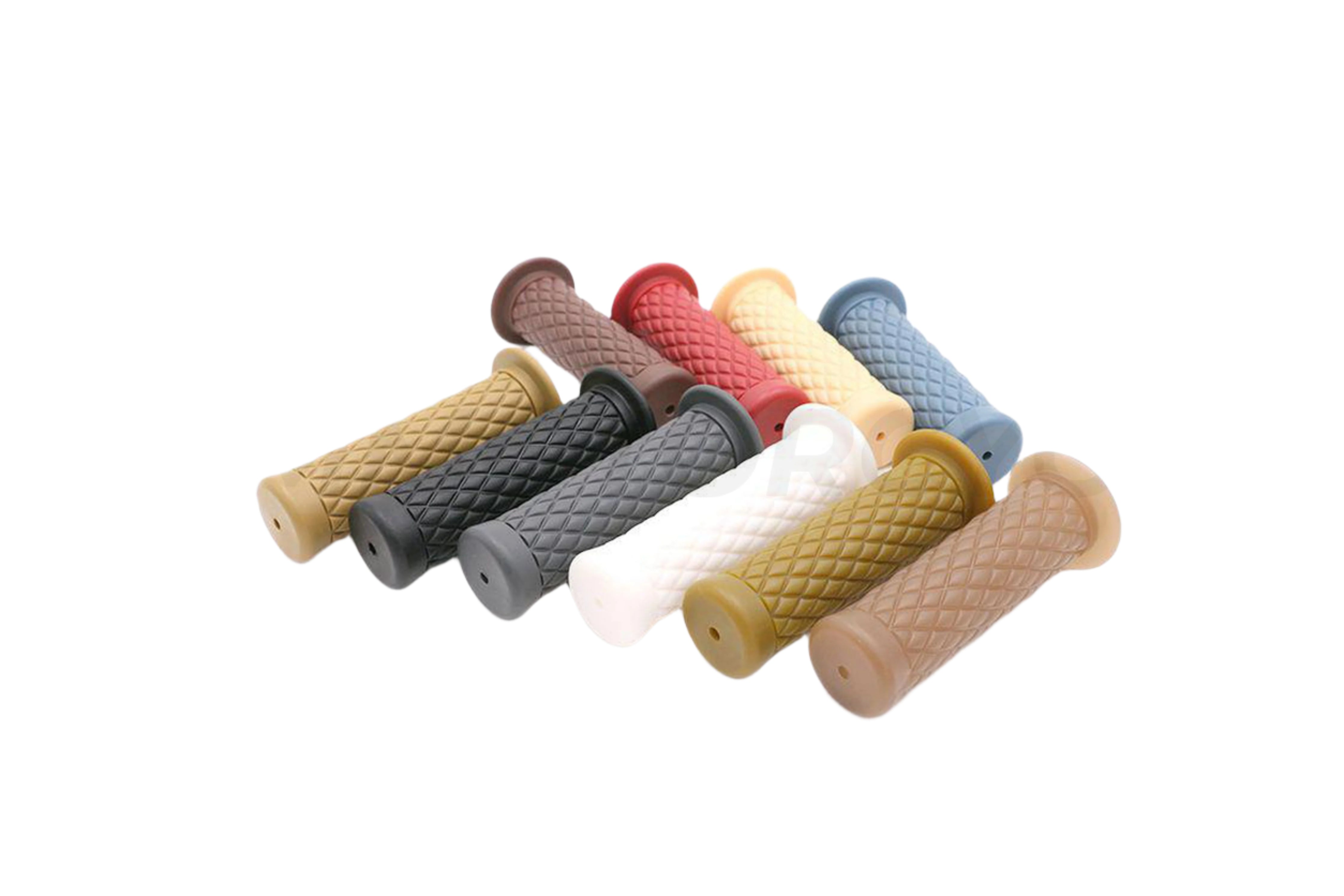 Paire De Poignées De Guidon Moto En TPU - Diamètre 25mm (1 Pouce), Couleur Café, Style Vintage - 9
